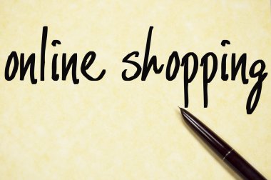 Metin yazma kağıt üzerinde alışveriş online 