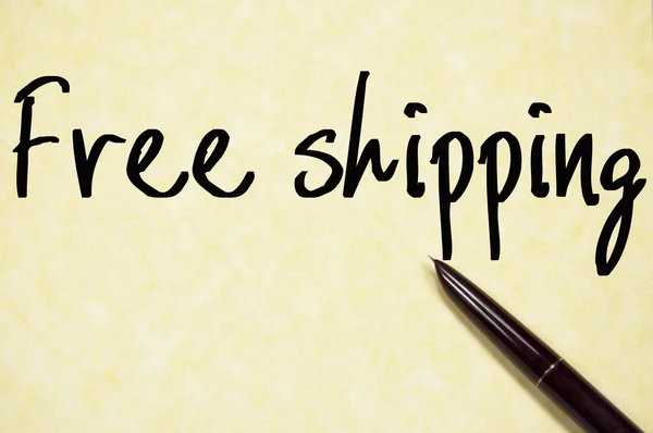Free shipping text write on paper — Stock Photo, Image