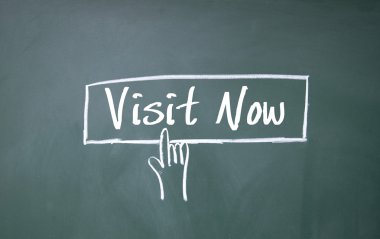 parmak tıklayın ziyaret edin şimdi sembol tahtaya