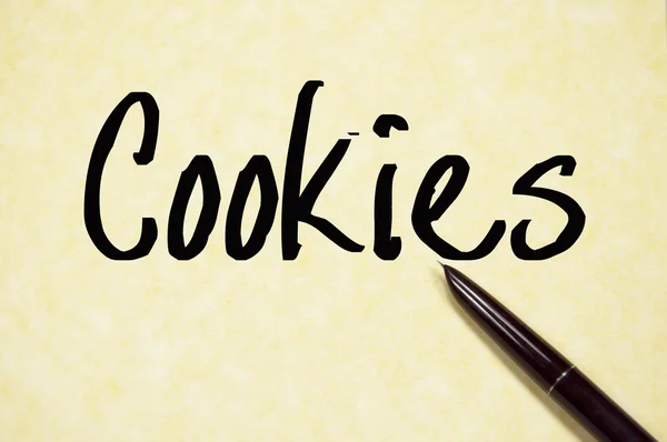 Cookies word write on paper — Stock Photo, Image