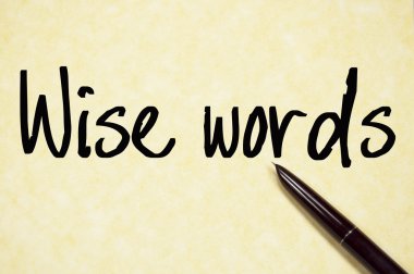 bilge kelimeler metin yazma kağıt üzerinde 