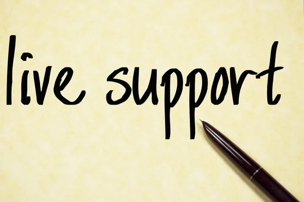 Live support text write on paper — Stock Photo, Image