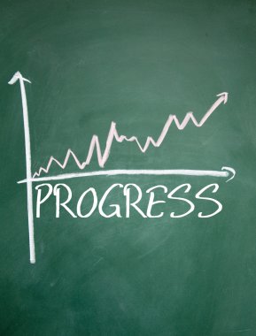 ilerleme grafik işareti yazı tahtası