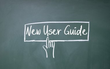 parmak yazı tahtası yeni kullanıcı kılavuzu sembolü tıklatın
