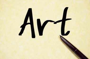 Sanat kelime yazma kağıt üzerinde 