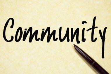 topluluk kelime yazma kağıt üzerinde