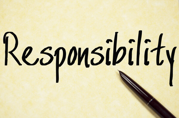 Ответственность слово написать на бумаге 
