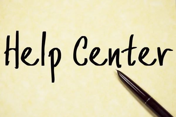 Help center text write on paper — Stock Photo, Image