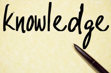 bilgi kelime yazma kağıt üzerinde 