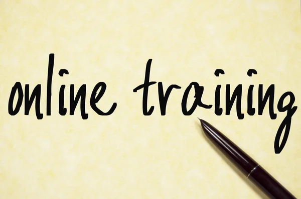 Online training text write on paper — Stock Photo, Image
