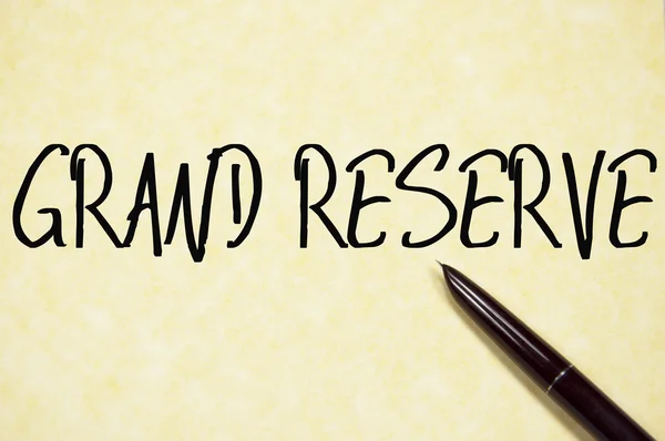 Grand reserve text write on paper — Stock Photo, Image