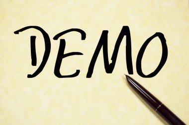 demo kelime yazma kağıt üzerinde 