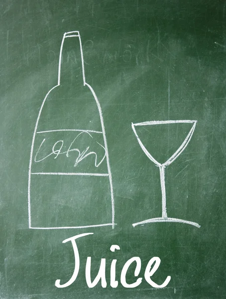 Juice sign on blackboard — Stock Photo, Image