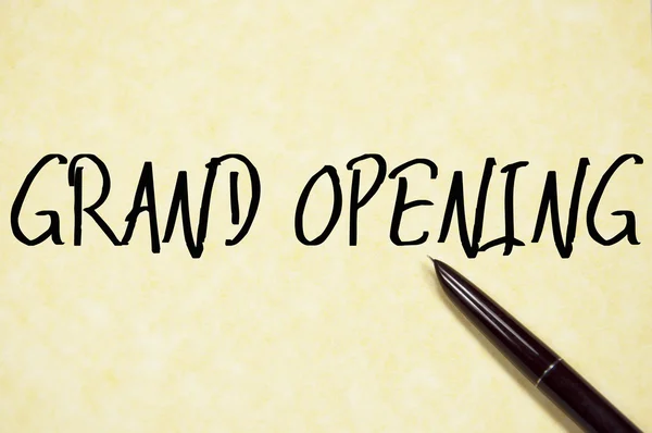 Grand opening text write on paper — Stock Photo, Image