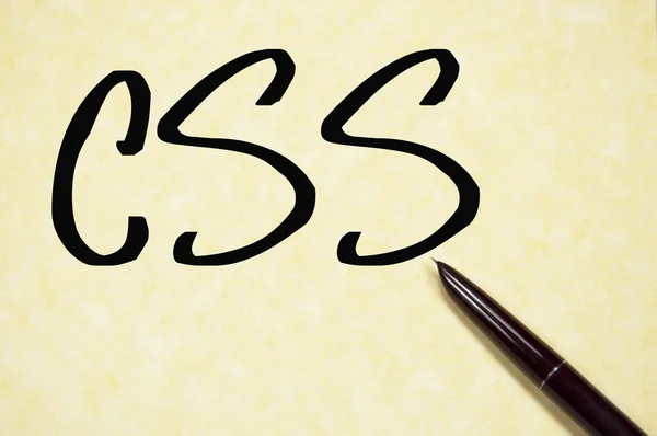 CSS word skriva på papper — Stockfoto