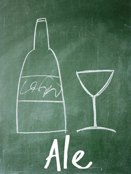 Ale sign on blackboard — Stock Photo, Image