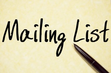 e-posta listesi metin yazma kağıt üzerinde 