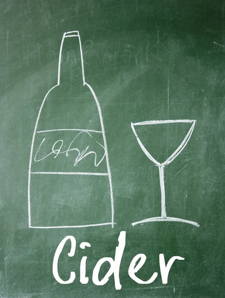 Cider sign on blackboard — Stock Photo, Image