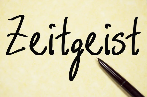 Zeitgeist word write on paper — Stock Photo, Image