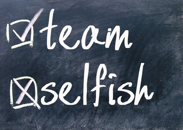 team and selfish choice on blackboard