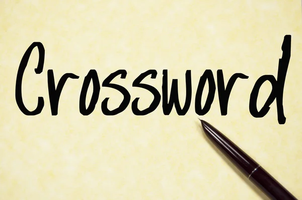 Crossword word write on paper — Stock Photo, Image