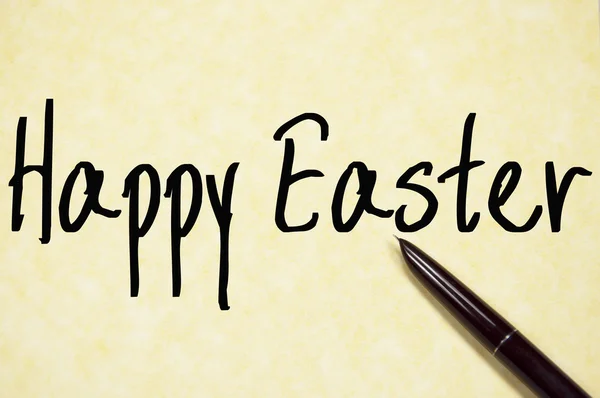Happy easter text write on paper — Stock Photo, Image