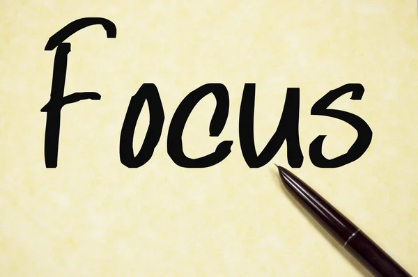 Focus word scrivere su carta — Foto Stock