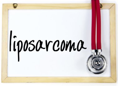 Liposarkom kelime yazma yazı tahtası üzerinde