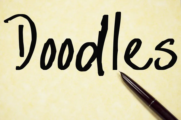 Doodles palavra escrever no papel — Fotografia de Stock