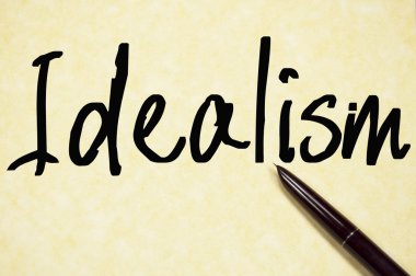 idealism word write on paper  clipart