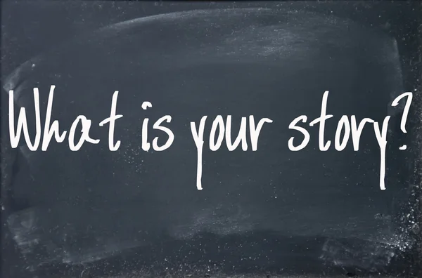 What is your story text write on blackboard — Stock Photo, Image