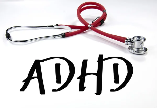 Adhd Zeichen und Stethoskop — Stockfoto