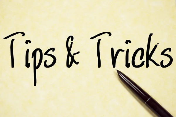 Tips and tricks text write on paper — Stock Photo, Image