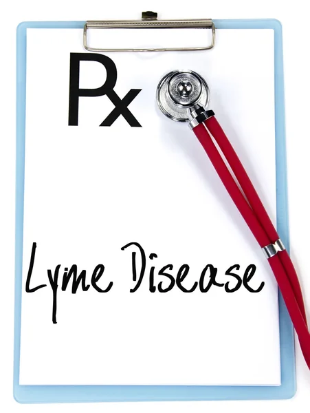 Lyme texto enfermedad escribir sobre la prescripción — Foto de Stock