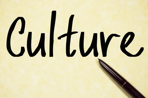 Culture word write on paper — Stock Photo, Image