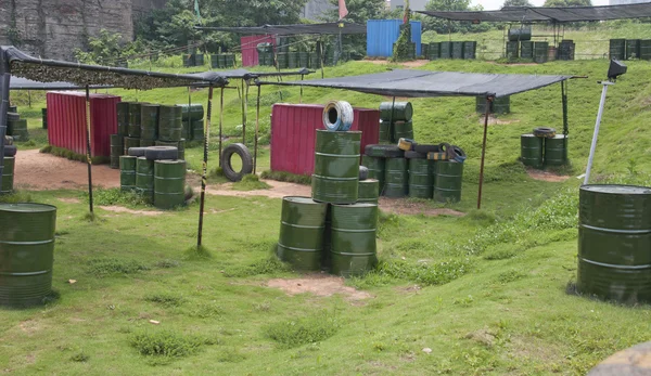 Campo de treinamento de simulação militar — Fotografia de Stock