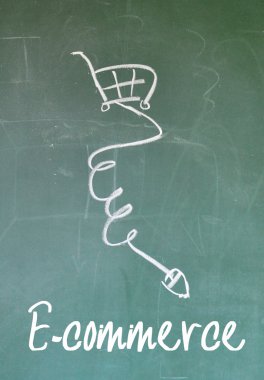 E-ticaret işareti yazı tahtası