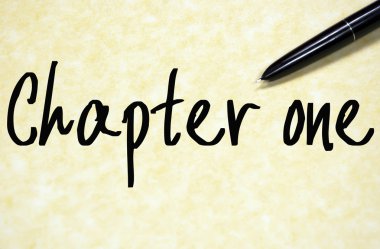 Bölüm bir metin yazmak kağıt üzerinde 