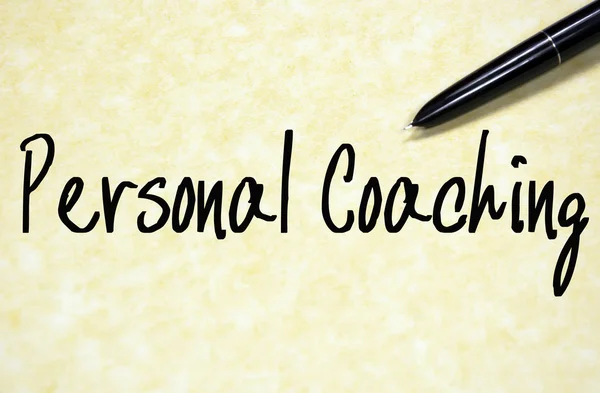 Persönlicher Coaching-Text auf Papier — Stockfoto