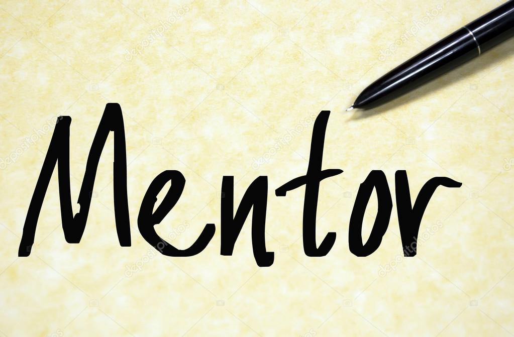 Mentor word write on Stock Photo by 81562628