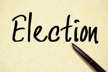 seçim kelime yazma kağıt üzerinde 