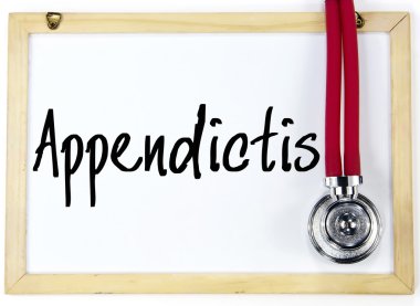 appendictis kelime yazma yazı tahtası üzerinde