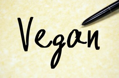 vegan kelime yazma kağıt üzerinde 
