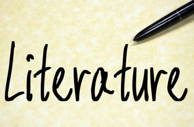 Edebiyat kelime yazma kağıt üzerinde 