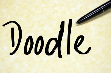 kağıt üzerinde sözcük yazmak doodle 