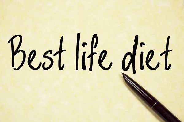 Best life diet text write on paper — Stock Photo, Image