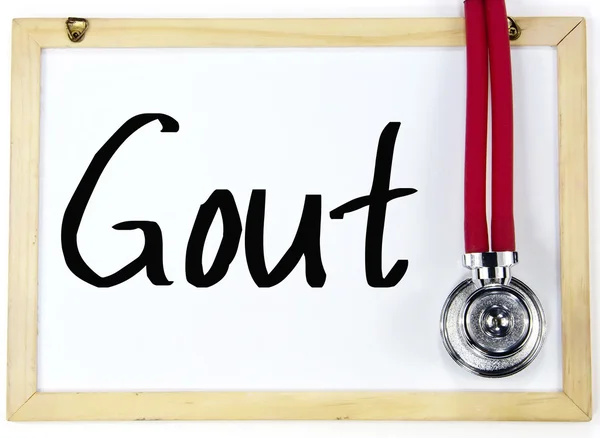 Gout word write on blackboard — Stock Photo, Image