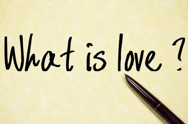Wat is liefde vraag wirte op papier — Stockfoto