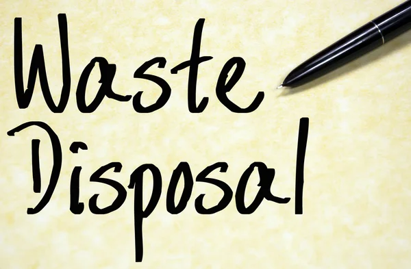 Waste disposal text write on paper — Stock Photo, Image