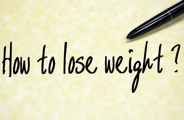 How to lose weight question write on paper — Stock Photo, Image